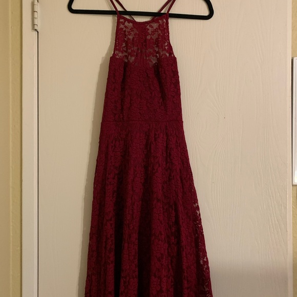 Lulus NWT My Kingdom Burgundy Dress Size Medium - Picture 4 of 8